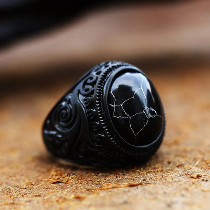 BEIER Vintage Man Boy Oval Tiger Eye Brown Stones Ring in Stainless Steel Jewelry Mens Accessories Anel Aneis BR8-699