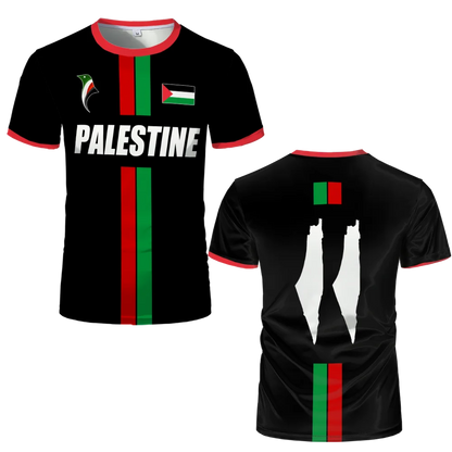2025 New Palestine Football T-shirts Summer  Men's And Women Palestinian Jersey Gaza Kid's Tees Gifts Wholesale Unisex T Shirt