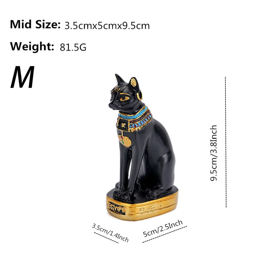 Bastet Resin Ornament – Handcrafted Egyptian Cat Guardian, Museum-Style Decor