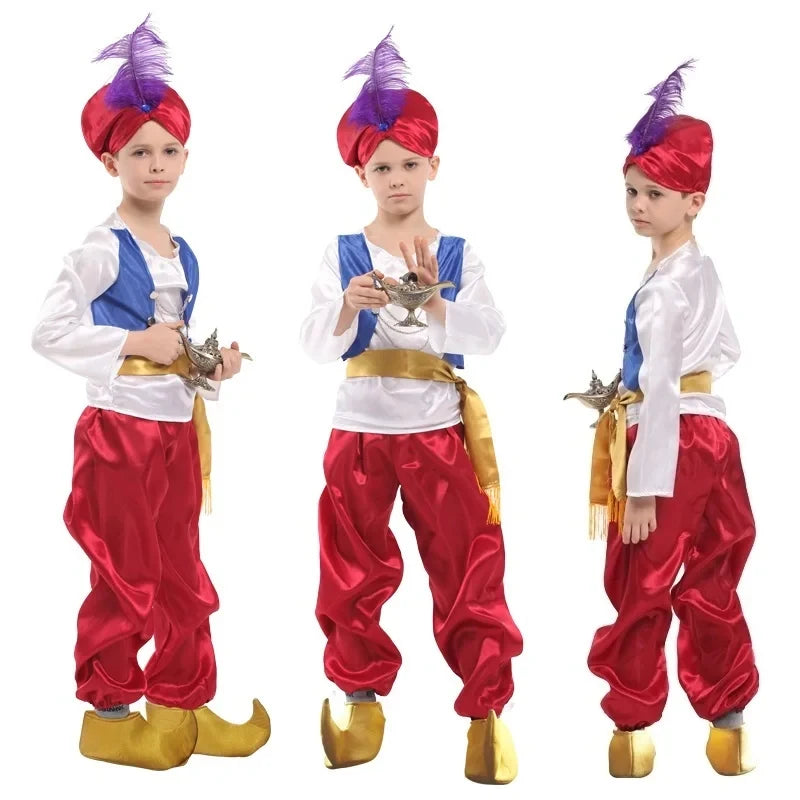 ★ Cosplay s ren halloween party costumes Aladdin Lamp genie costume Adam prince Fan♥ All corners of the country