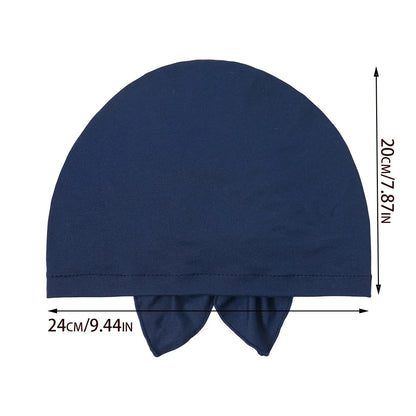 Soft Elastic Women Turban Caps Muslim Headscarf Bonnet Pre-Tied Hijab Headwrap Cap Soft Lady Hair Loss Chemo Cap