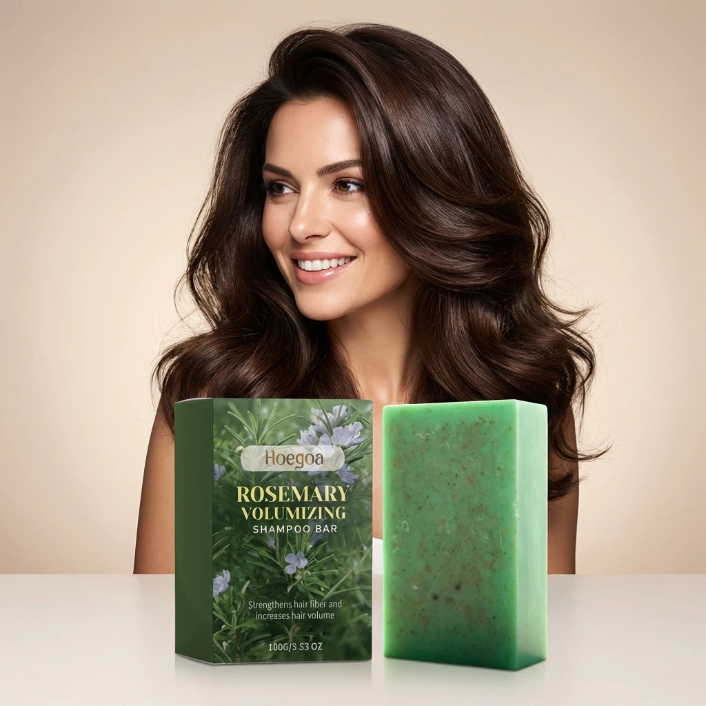 Rosemary Volumizing Shampoo Bar Natural Olive Coconut Oil Solid Soap Hair Cleansing Refreshing Smooth Lightweight Hair Care