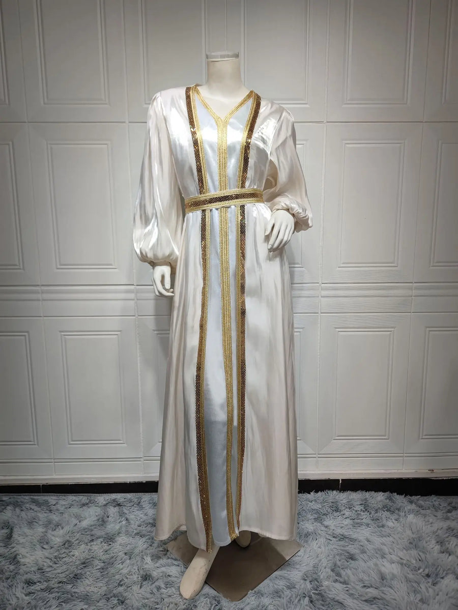 Autumn in Arabia – 2-Piece Button Kaftan Set for the Muslim Woman in America
