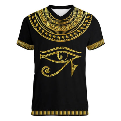 3D Pharaoh Graphic T-Shirt – Men's Egyptian History V-Neck Tee