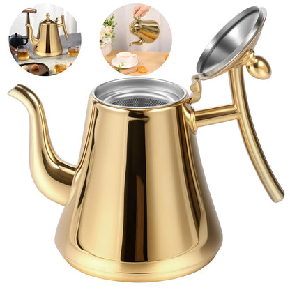 304 stainless steel 2L induction cooker kettle ergonomic handle with detachable filter store restaurant office hot water kettle