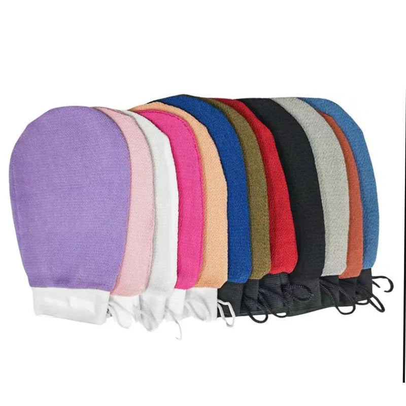 Hot sale Silicone Body Scrubber Bath Brush 1Piece Double Sided Hammam Scrub Mitt Magic Peeling Glove Exfoliating Tan Removal