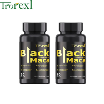 Natural Black Maca ERECTEnhancer, Male Power Strength Supplements for Volume Enhancing, Max Stamina Capsule for Man