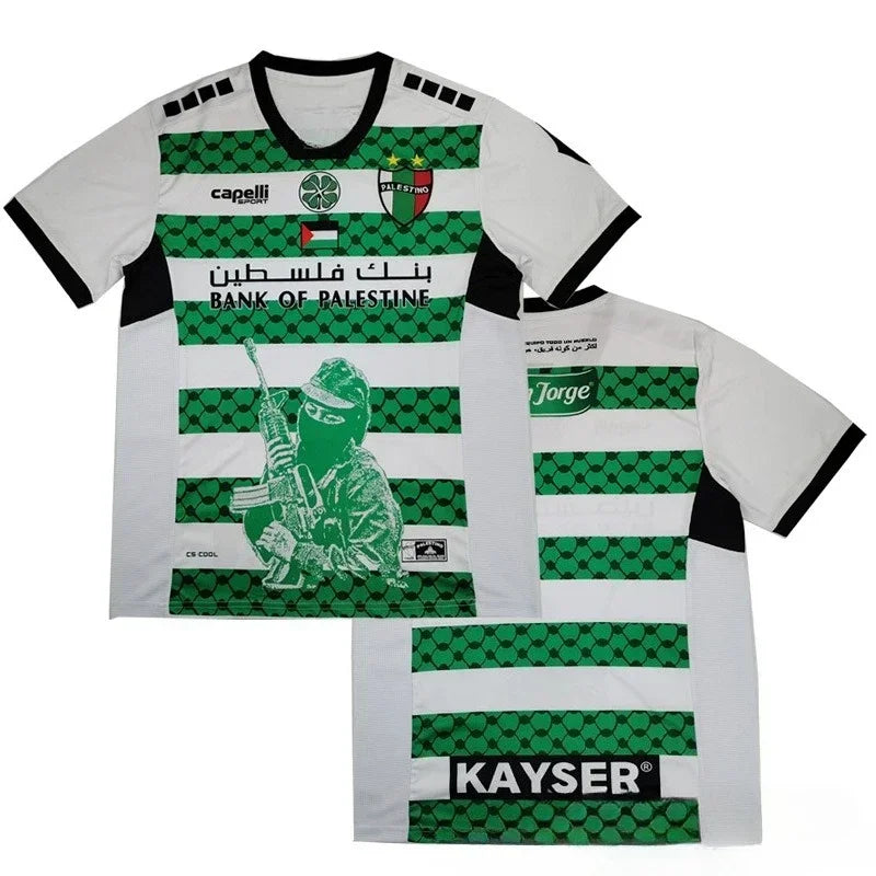 2025 new 3D printed Palestinian football jersey, T-shirt for men and women, quick-drying and breathable sports shirt.