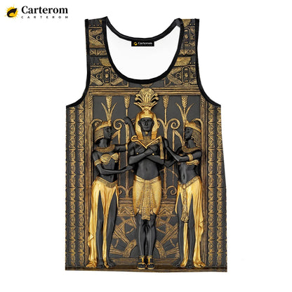 Egyptian God Pharaoh Tank Top – Men's Sleeveless Harajuku Oversized Streetwear