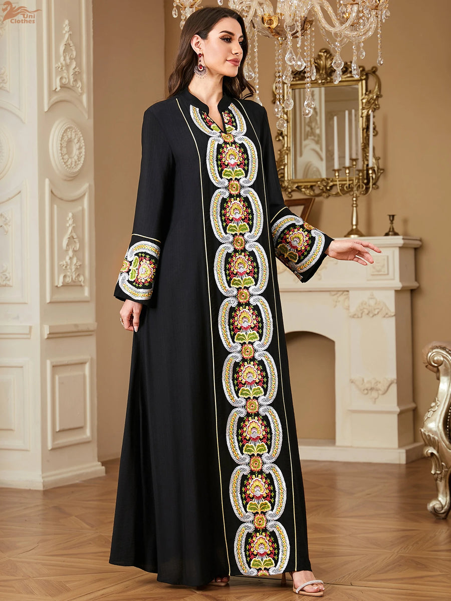 Zahraa IV – The Embroidered Maxi Kaftan for the Arab Woman in America