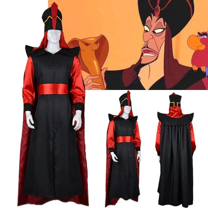 ★Halloween Cosplay Costume The Arabian Nights Aladdin Jafar Assistant Cape and Hat Aldult Clothing♥ All corners of the country