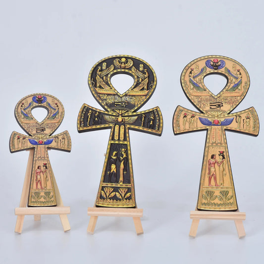 Ankh Talisman of Life – Vintage Resin Ornament, Egyptian Spiritual Home Decor