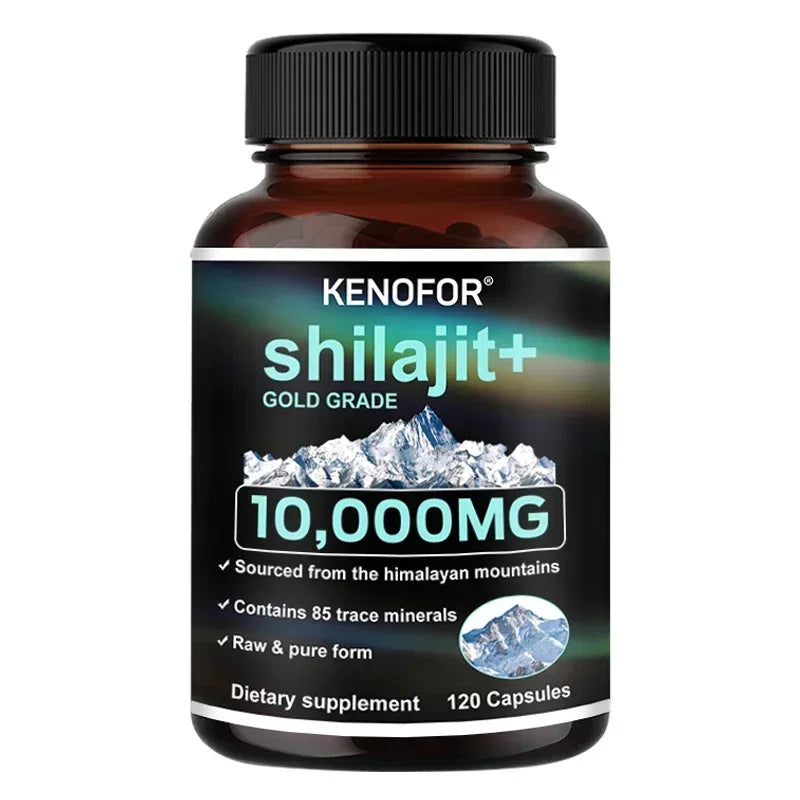 Himalayan Original and Pure Shilajit Capsules, Rich in Natural Fulvic Acid and 85+ Trace Minerals, Gluten Free Supplement