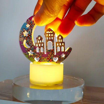 1Pc Home Eid Al Adha Al-Fitr Islam Middle East Muslim Party Decoration Candle Light 2026 Eid Mubarak Decor Ramadan Decoration