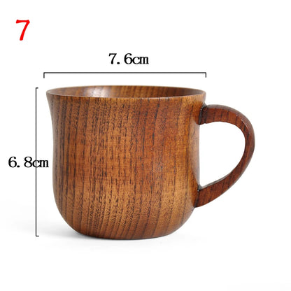Handmade Spruce Wood Cups – Natural Big Belly Mug for Tea, Coffee & Milk