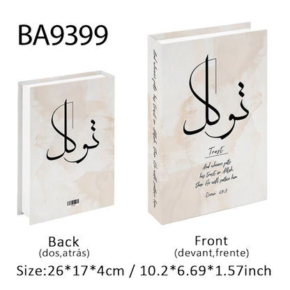 Islamic Kaaba Mosque Luxe Fake Book Storage Box Home Interior Decoration Decorative Books Coffee Table Bedroom Living Room Decor