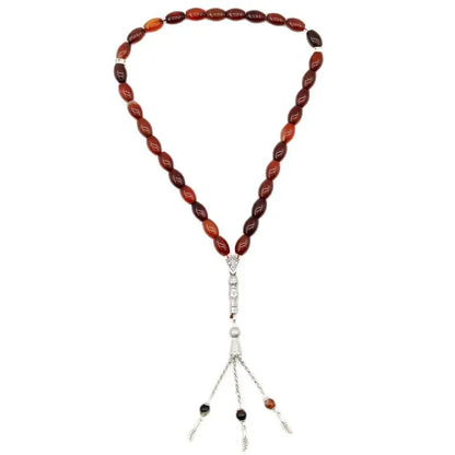 Islamic Tasbih Agate Creative Bracelet 33 Beads Dream Natural Stone Muslim Accessories Tasbeeh Tassel Men's Jewelry Misbaha Gift