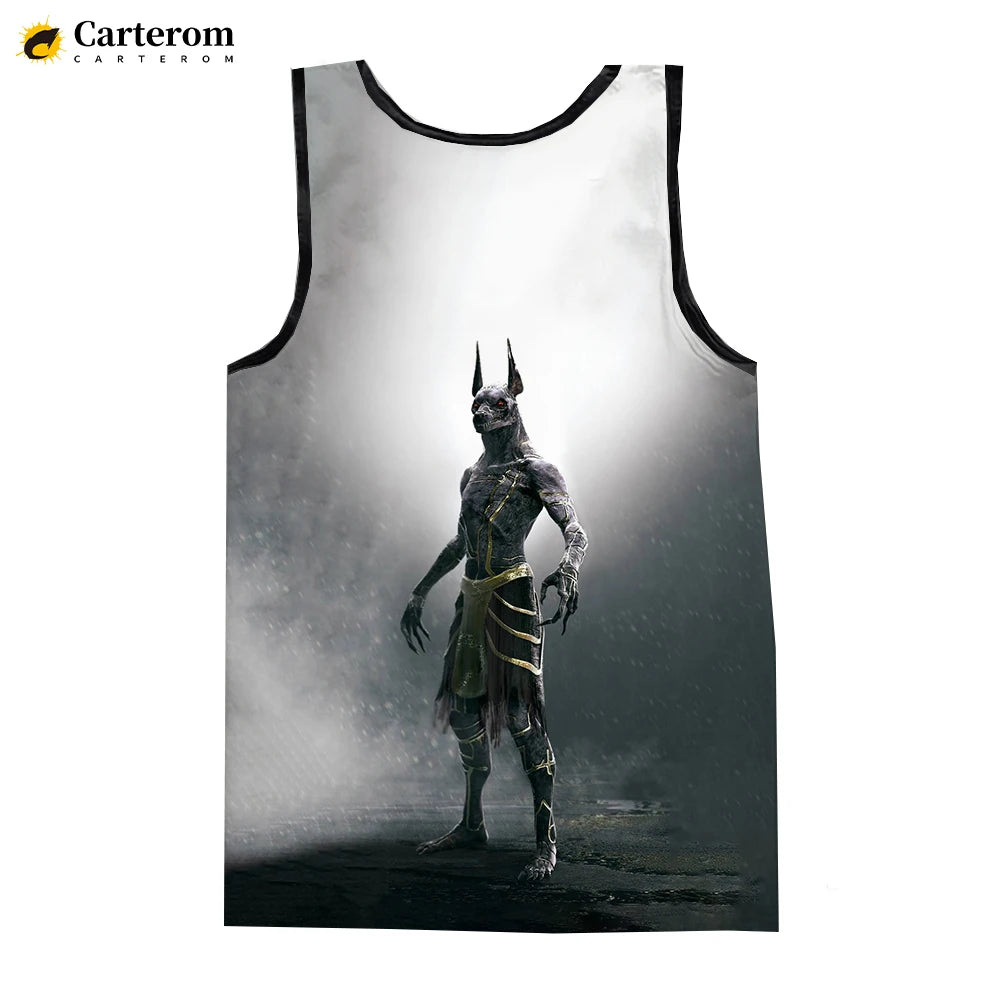 Egyptian God Pharaoh Tank Top – Men's Sleeveless Harajuku Oversized Streetwear