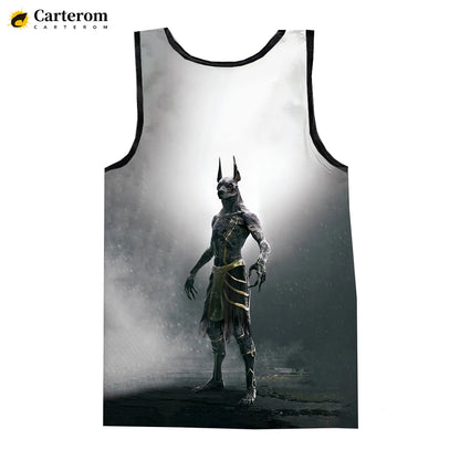 Egyptian God Pharaoh Tank Top – Men's Sleeveless Harajuku Oversized Streetwear