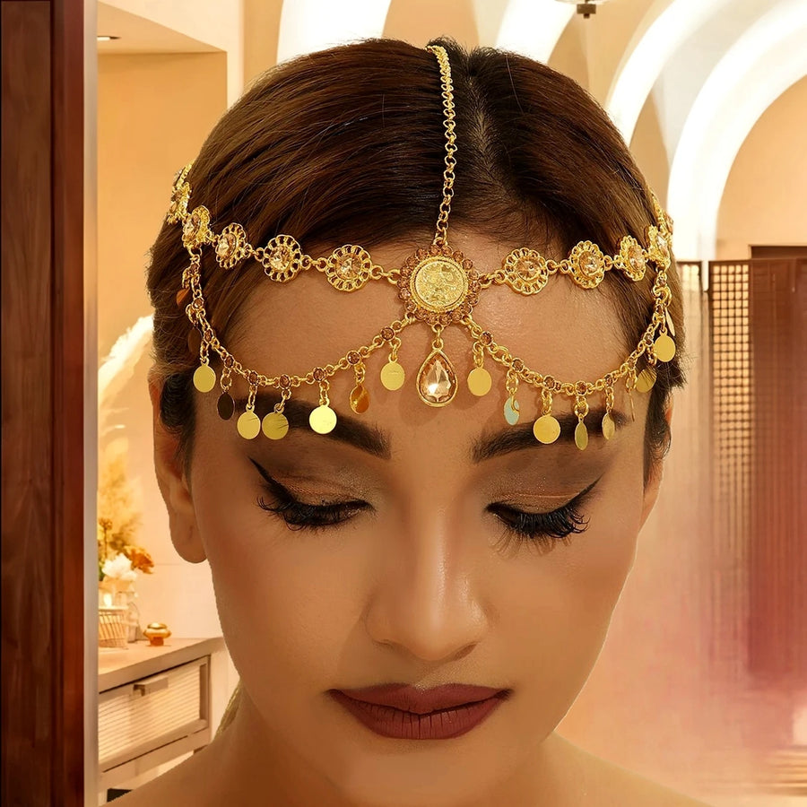 Gold of the Maharaja – Indo-Arabic Bridal Head Chain for the Muslim Woman in America