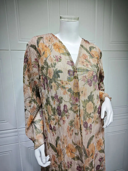 One Look. One Soul. – The Pleated Floral Cardigan with Hijab for the Muslim Woman in America