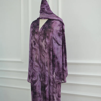Printed Blessings – Cardigan Scarf Set for the Muslim Woman in America
