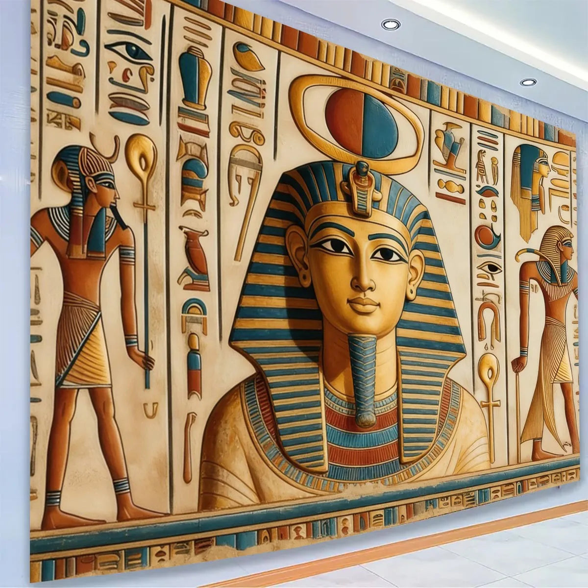 Ancient Egyptian Goddess Tapestry – Pharaoh & Anubis Wall Hanging for Heritage Decor