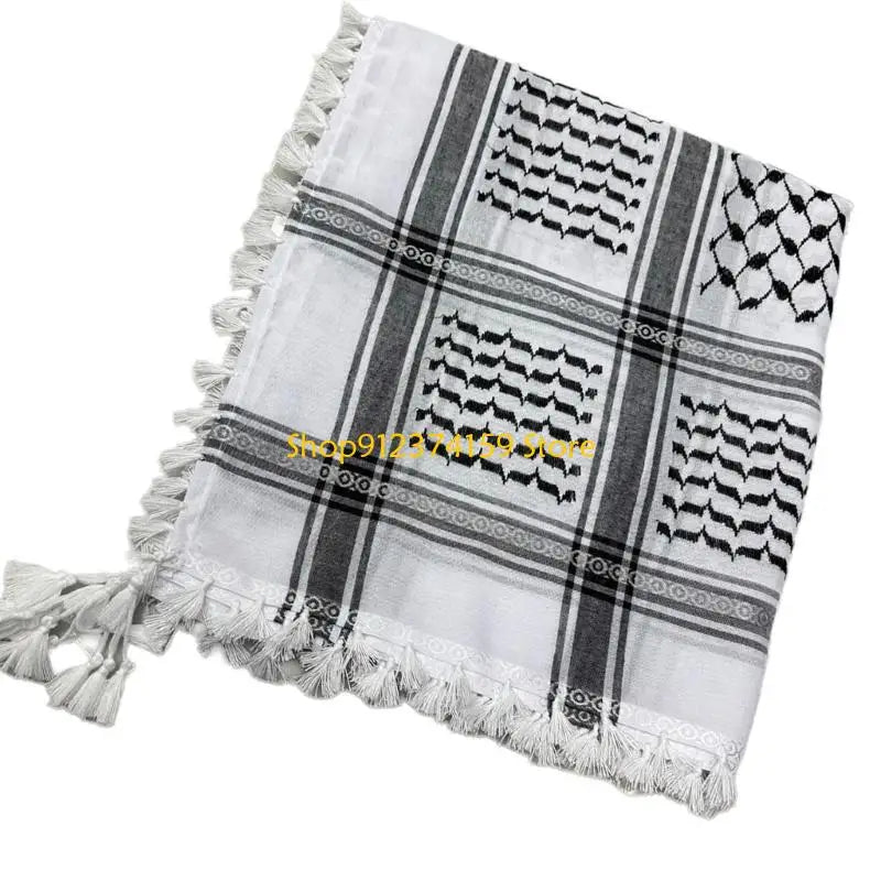 G5AE Comfortable Arafat Headscarf Keffiyeh Scarf for Men Everyday Use Cultural Event