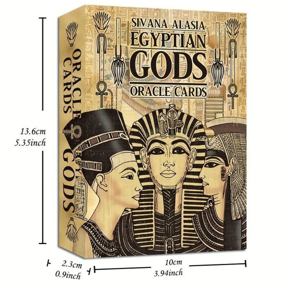 Egyptian Gods Oracle Deck – Papyrus Art Style Cards for Meditation & Guidance