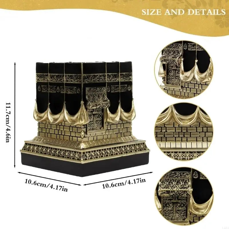 Resin Kaba Decors Islamic Prayer House Model Eid Ramadan Gift Muslim Home Office Desk Decorations
