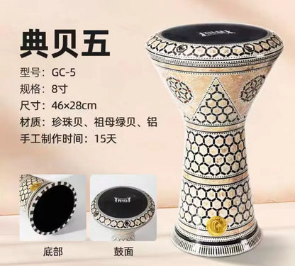 For Middle Eastern Drum Darbuka Arabic Drum Handclapped Percussion Instruments Made In Egypt 8 Inch Aluminum
