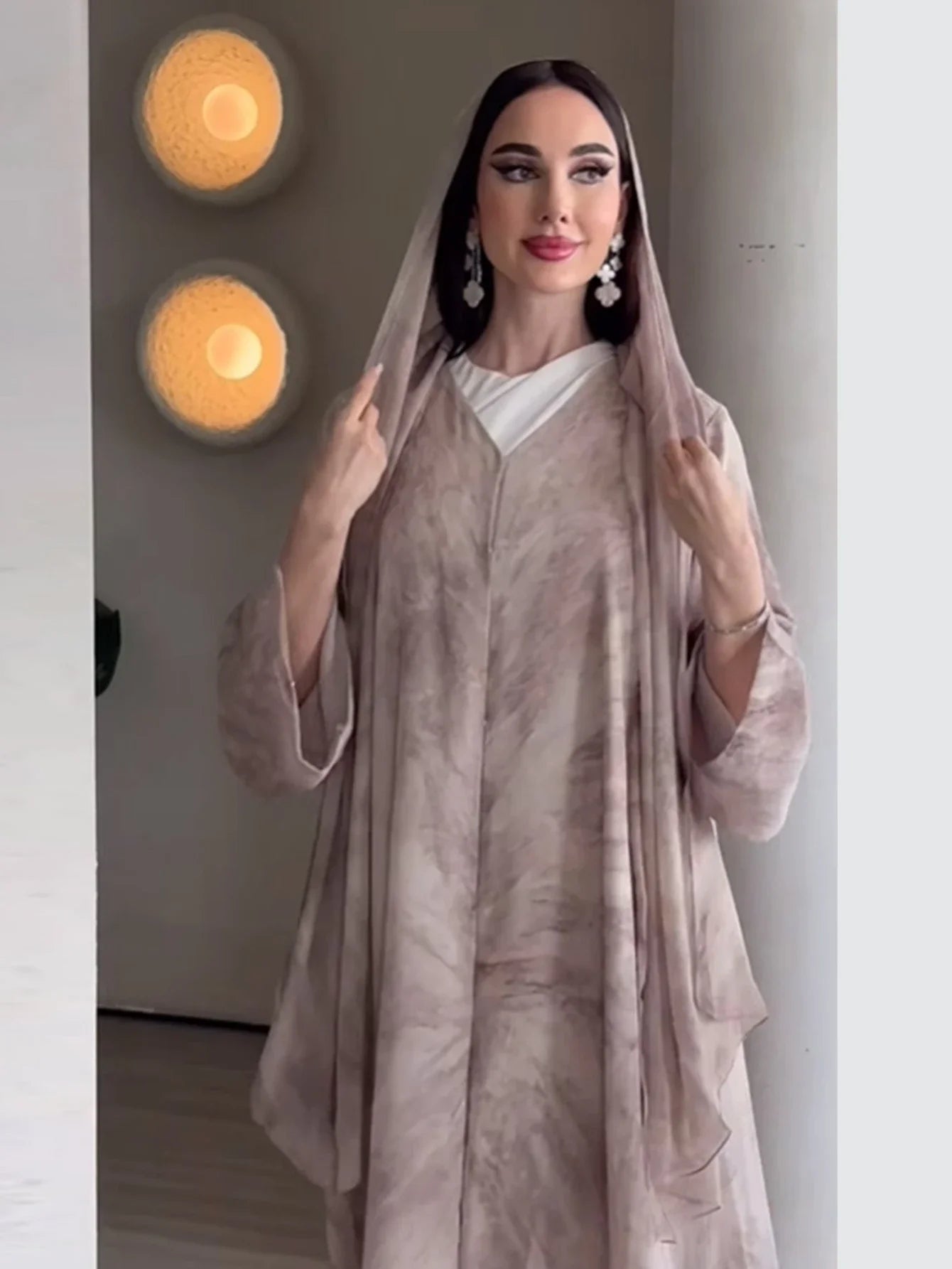 Printed Blessings – Cardigan Scarf Set for the Muslim Woman in America