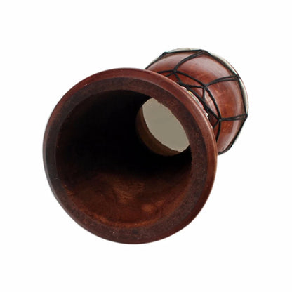 6in African Djembe Drum Hand-Carved -Wood Goat-Skin Traditional African Musical Instrument African Djembe Hand-Carved Drum