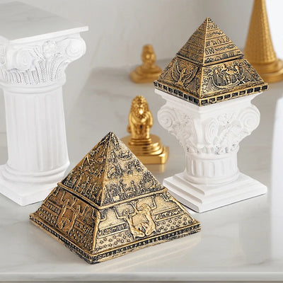 Egyptian Pyramid Aromatherapy Candle Stand – Detachable Resin Ornament