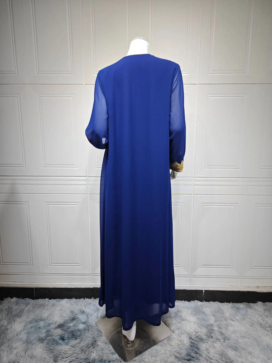 Eid Grace – 2-Piece Lace-Up Cardigan Set for the Muslim Woman