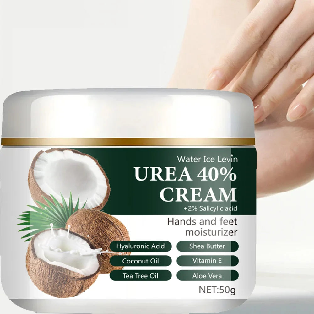 40% Urea + 2% Salicylic Acid Hand and Foot Cream, Highly Effective Moisturizer, Lightweight and Easily Absorbed, Locks in Moisture, Portable and Ready to Use Anytime, Leaves Hands and Feet Light and Smooth