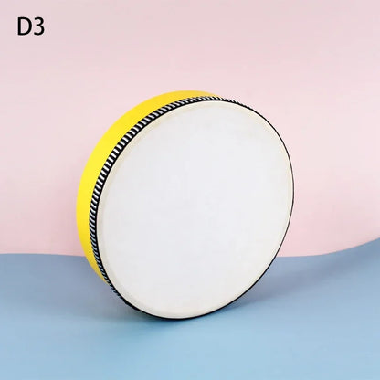 6/7/8/10 Inch Wooden Hand Drum Wood Frame Drum for Children Music Game Convenient Portable Musical Instrument Kid Percussion Toy