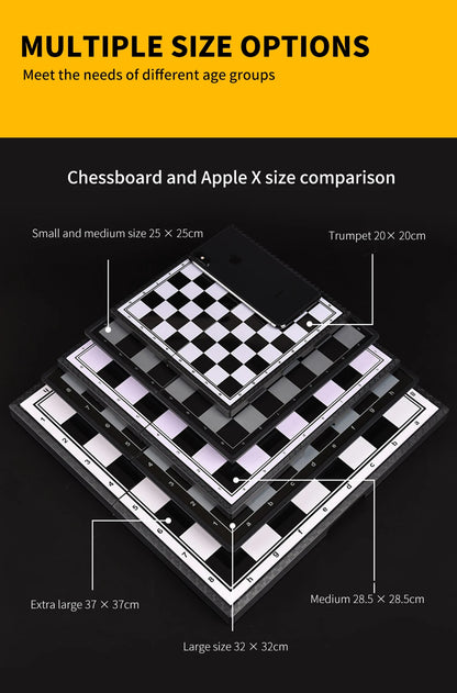 Portable Special Magnetic Chess Backgammon Checkers Set Big Board Draughts Entertainment Christmas Travel Games Aldult Kids Gift