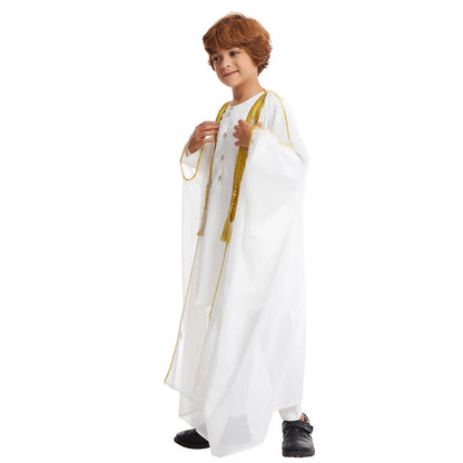 Boys' Eid Dishdasha & Open Abaya – Children's Modest Islamic Robe for Ramadan & Prayer