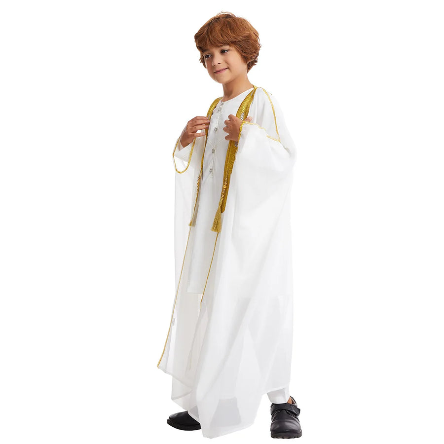 Boys' Eid Dishdasha & Open Abaya – Children's Modest Islamic Robe for Ramadan & Prayer
