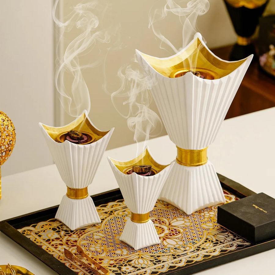 Modern Square Incense Burner – Light Luxury Aromatherapy Holder for Home & Desktop