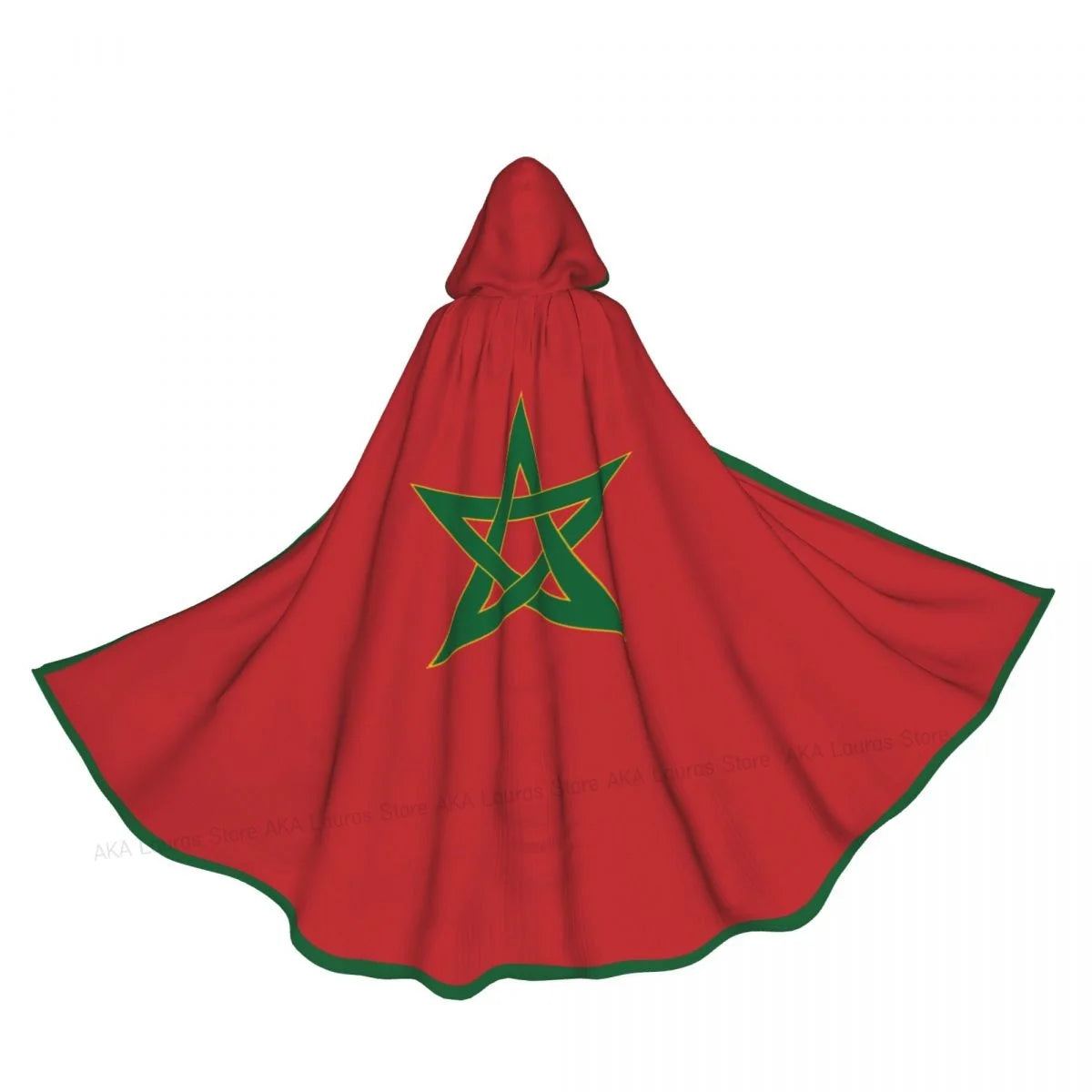 Adult Vampire Cape Hooded Robe Halloween Morocco Cloak Full Length Cosplay