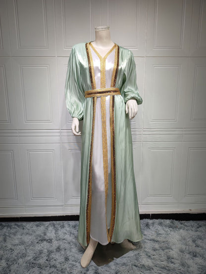 Autumn in Arabia – 2-Piece Button Kaftan Set for the Muslim Woman in America