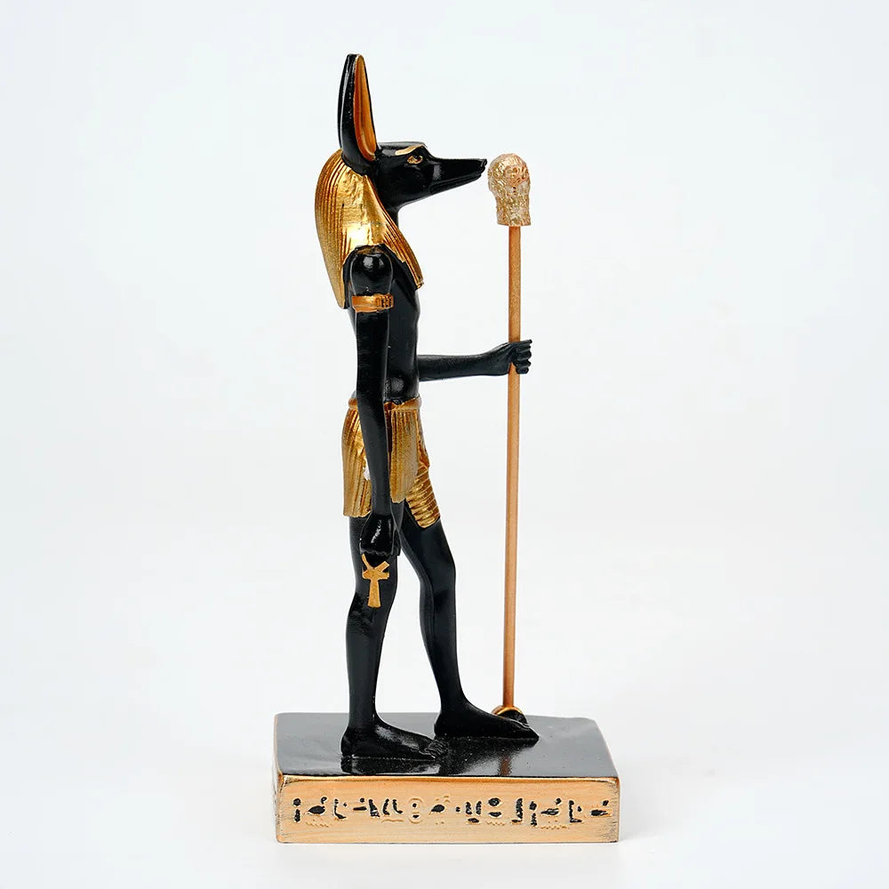 Anubis Resin Sculpture – Creative Egyptian Mythology Statue for Home & Study