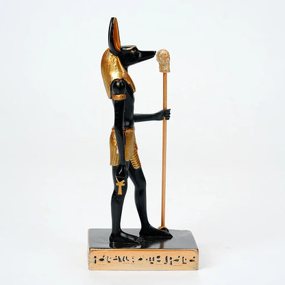 Anubis Resin Sculpture – Creative Egyptian Mythology Statue for Home & Study