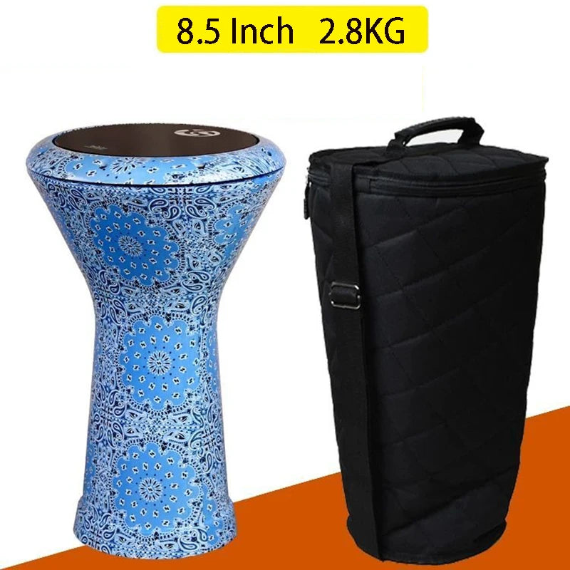 Adults Doumbek Professional Tambourine Aluminium Darbuka Meditation Portable Drums Instrument with Bag Percussion Accessories