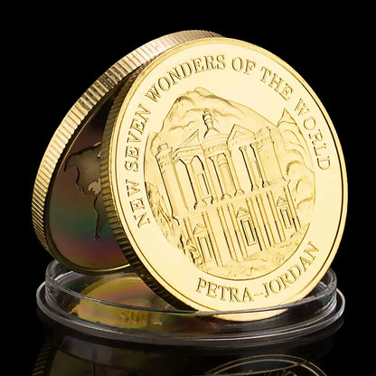 Petra Golden Plated Commemorative Coin – New Seven Wonders Collectible Gift