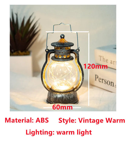 Candle Holders lantern for Table Retro Flameless Lamp Desktop Candlestick Chandelier Christmas New Year Home Decor