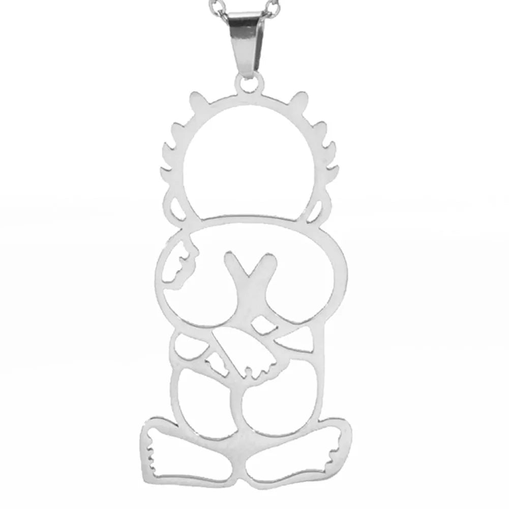LIKGREAT Fashion Jewelry Handala Hanzala Palestine Stainless Steel Necklace Boy Pendant Chain Necklace Gift for Women Men New