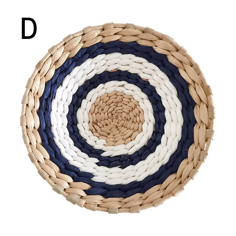 The Woven Plate – Straw Round Wall Tray & Fruit Basket